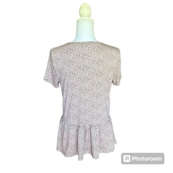 Gaze Cheetah Print Peplum Top- Size Small - Picture 3 of 7